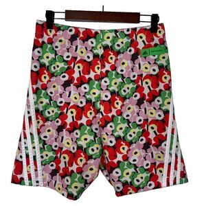 Adidas x Marimekko Pink & Green Flower Print Shorts - Size L